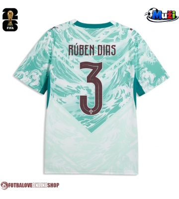 Portugalsko Ruben Dias #3 Venkovní Dres MS 2026 Krátkým Rukávem